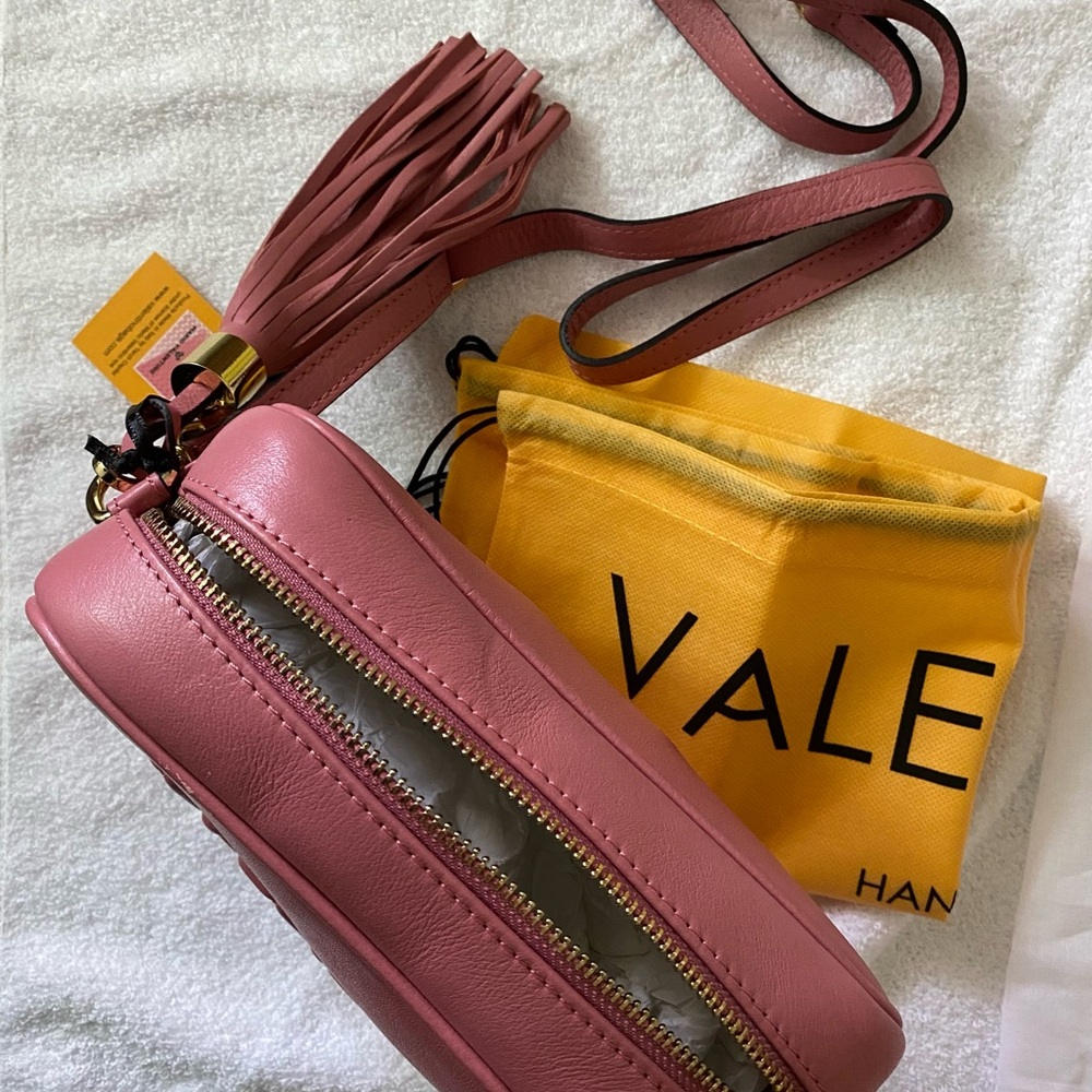 Authentic Valentino by Mario Valentino - Pink Mia Embossed Leather Crossbody Bag
